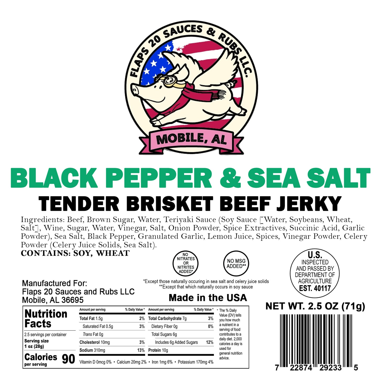 Black Pepper Sea Salt Beef Jerky