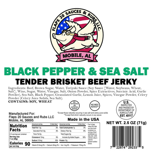 Black Pepper Sea Salt Beef Jerky