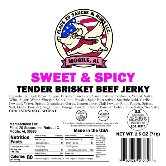 Sweet & Spicy Tender Brisket Cut