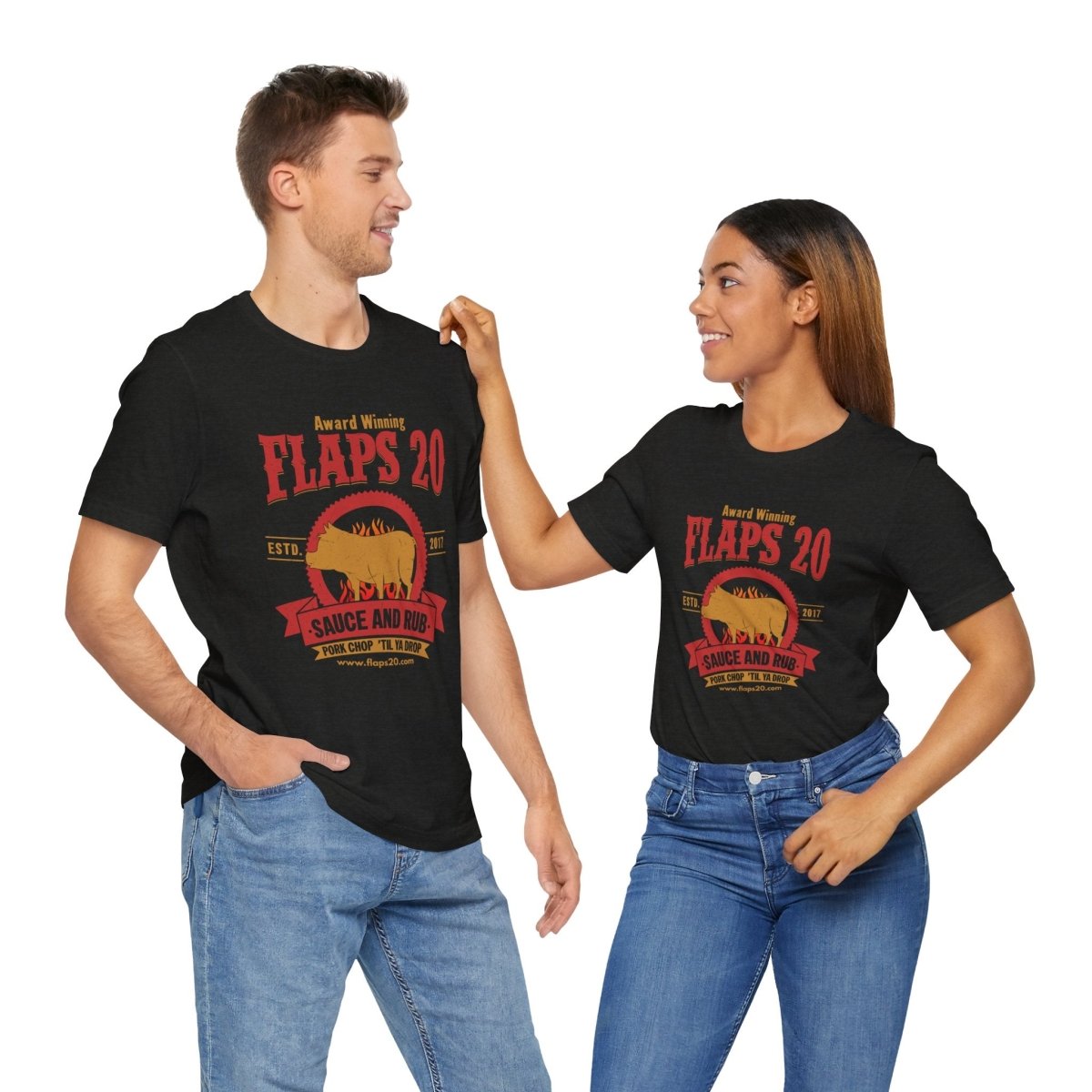 "Hog Wild: Pork Puller's Paradise" | Flaps 20 - Flaps 20 Sauce and Rub - T-Shirt