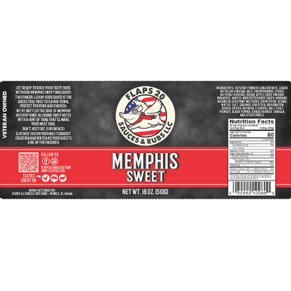 Memphis Sweet - Flaps 20 Sauce and Rub - Seasonings & Spices