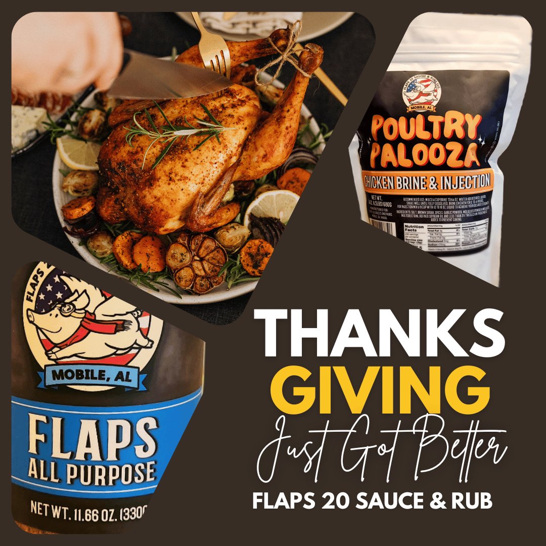 Thanksgiving Turkey Bundle - Flaps 20 Sauce and Rub - 